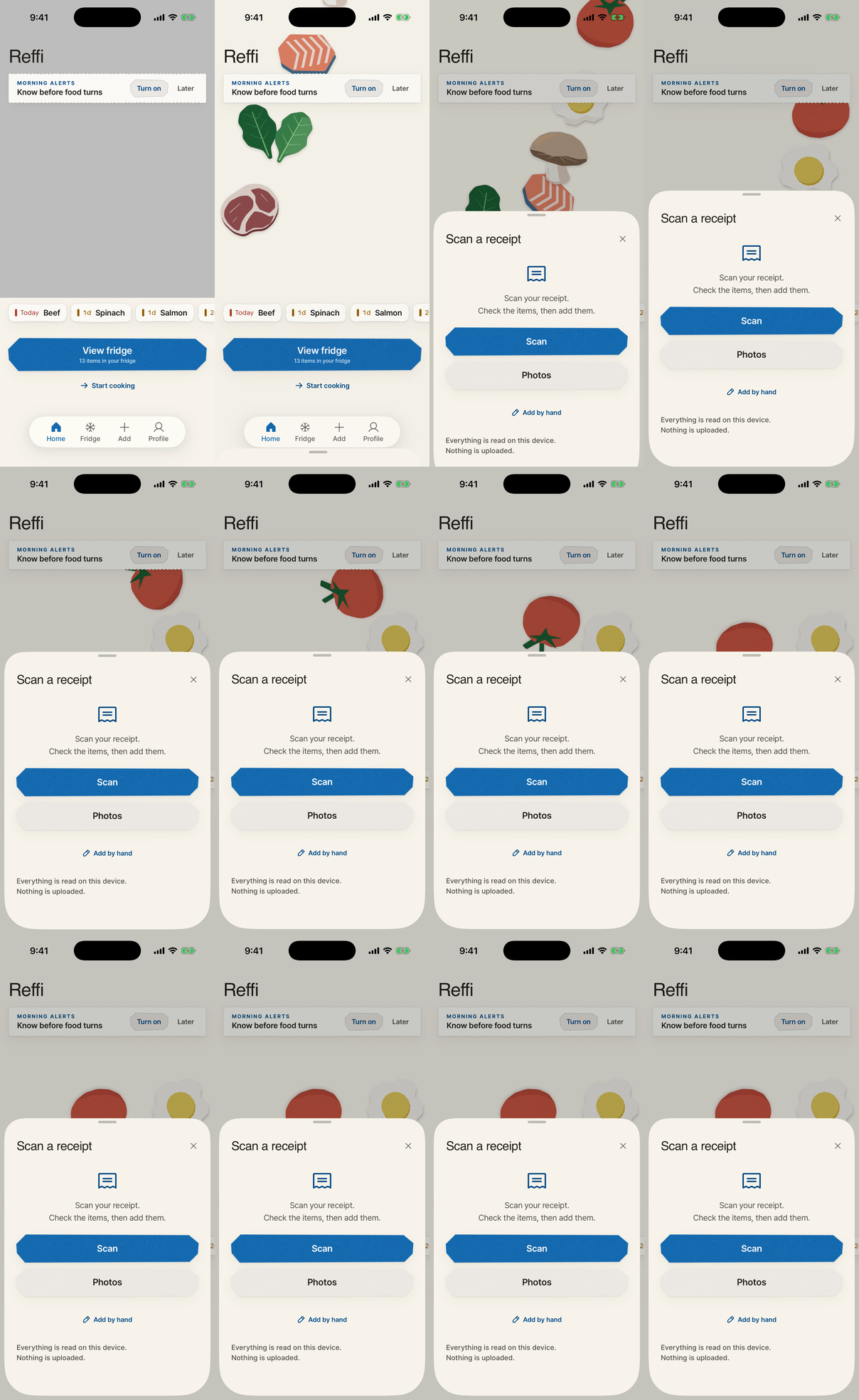 Scan a receipt sheet